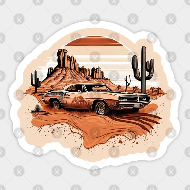 MUSCLE CAR Sticker by AMOS_STUDIO